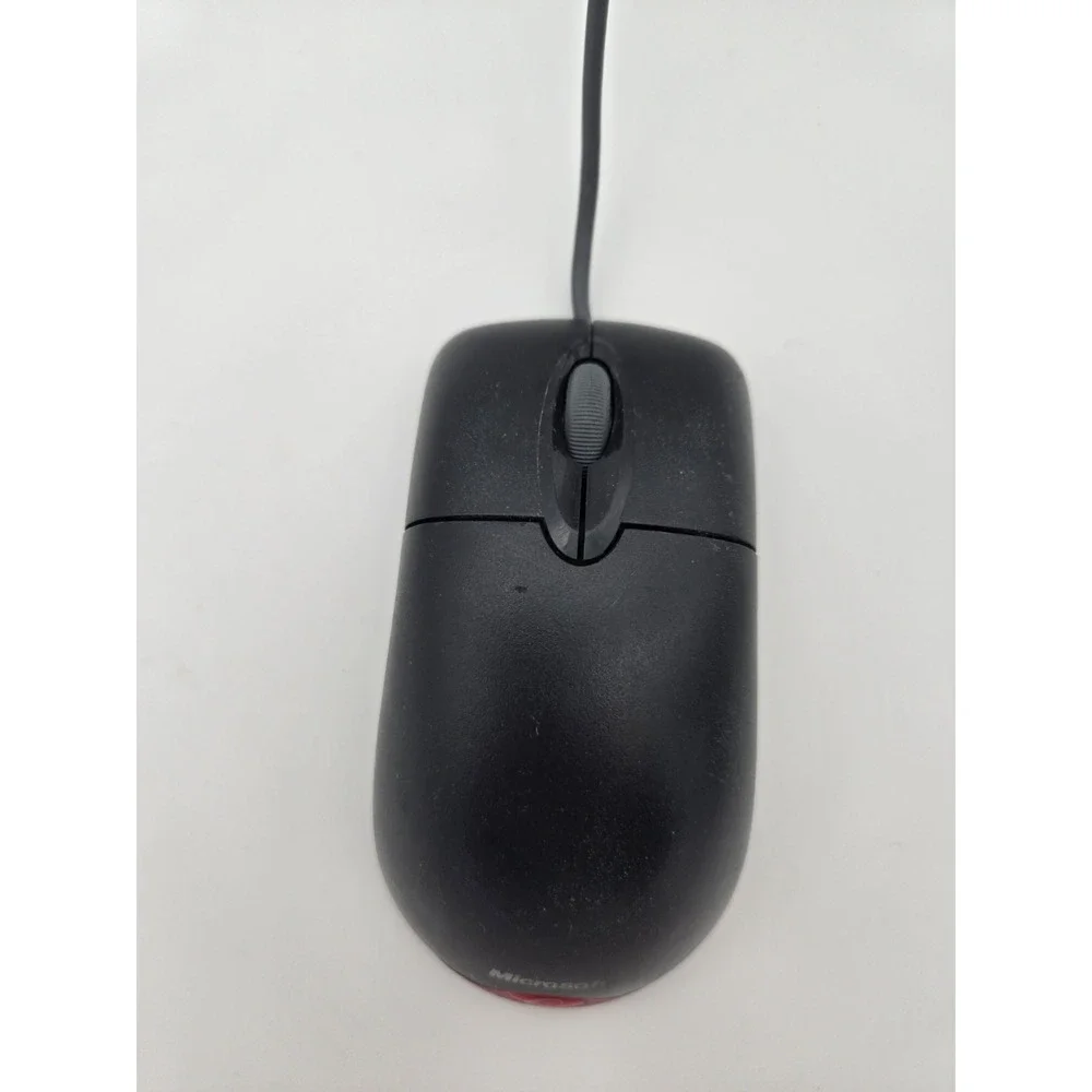 Genuine Microsoft Wheel‎ Mouse Optical 1.1A Model X802382 Black USB Mouse Works